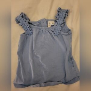 Janie and Jack Blue Ruffle Camisole Top